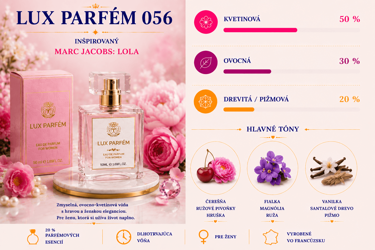 Lux Parfém 056 – Inšpirovaný Marc Jacobs: Lola